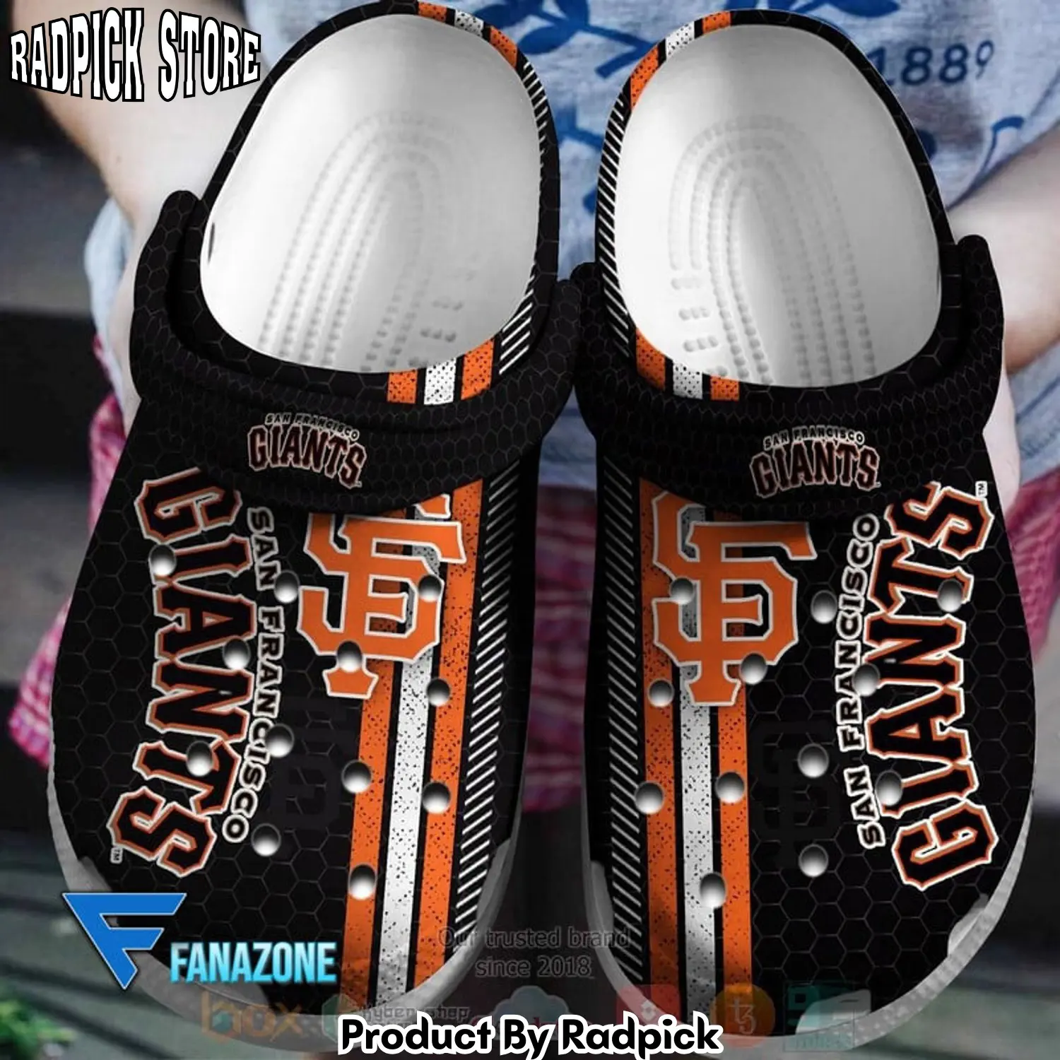 Radpick san francisco giants mlb sport clogs shoes comfortable for men women l69 rp6521760